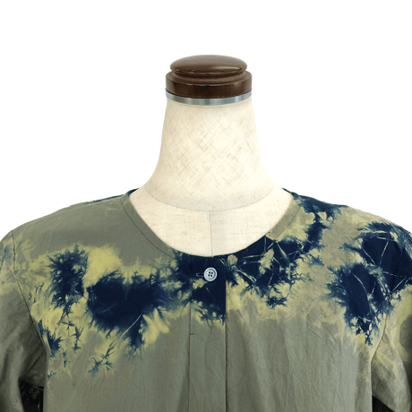 suzusan Cotton Long Sleeve Gather Dress