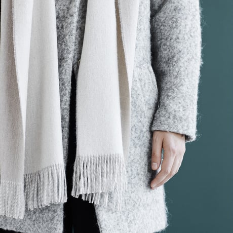 ELVANG (エルヴァン)　His & Her Scarf  Beige / white