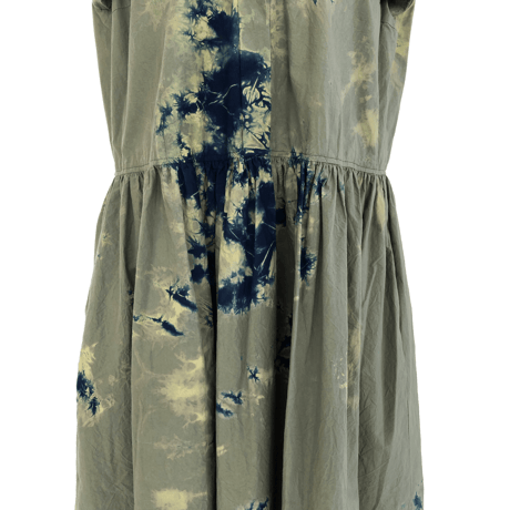 suzusan Cotton Long Sleeve Gather Dress