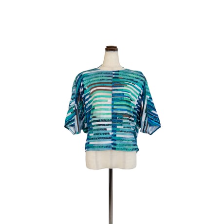 divka ディウカ  ”Hybrid Motion” Print 60C/Mo Smooth Draped Top