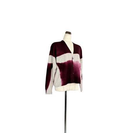 suzusan Cashmere Seamless Short Cardigan Dark Purple