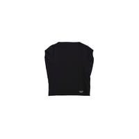 support surface ボートネック・カットソー Black