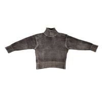 apuntob（アプントビー）ウール6分袖ワンピース 黒炭グレー | BON