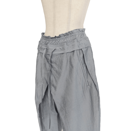 divka ディウカ  Linen Nylon Rigid Cloth Drawstring Pants