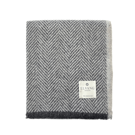ELVANG (エルヴァン)　Edinburgh Scarf   Grey / Light grey