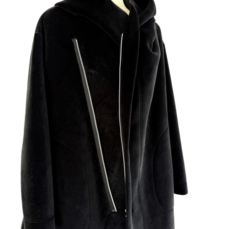 divka ディウカ ベロア・ボンディング・フーデットコート | BON MARUSE