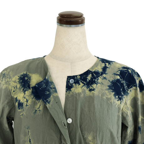 suzusan Cotton Long Sleeve Gather Dress