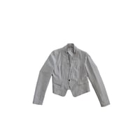 divka ディウカ  Linen Nylon Rigid Cloth Shawl Collar Jacket