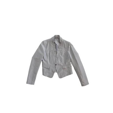 divka ディウカ  Linen Nylon Rigid Cloth Shawl Collar Jacket