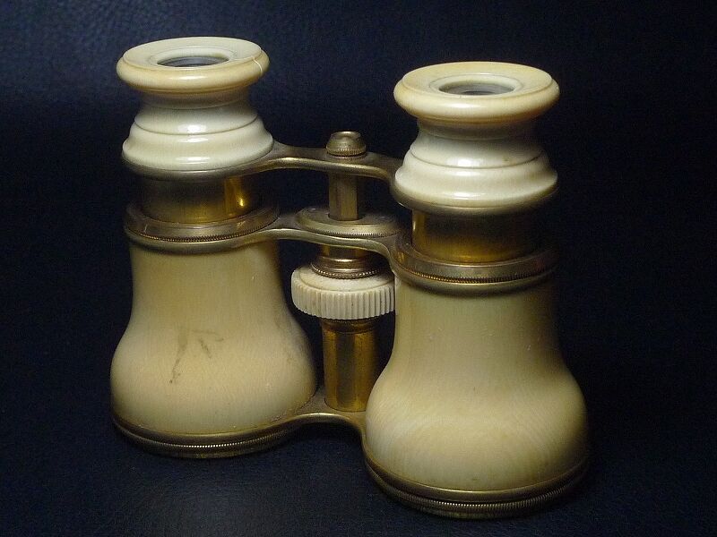 △アンティーク・本象牙材オペラグラス・304g△NE101△ | 象牙屋