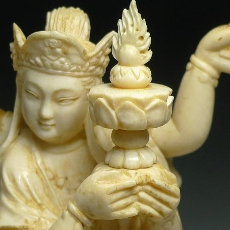 象牙調 山水風景 彫刻 木製台座付き Yahoo!オークション - 象牙風 象牙調 天然素材 象 置物 木製台座付