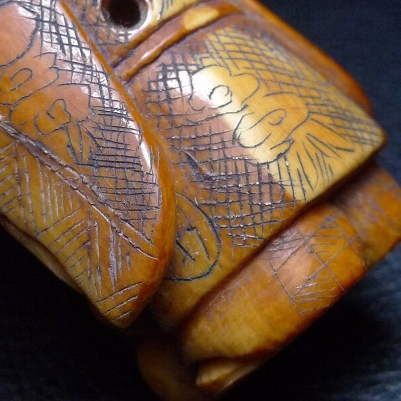 △本象牙寿老人根付33g・提げ物/置物△NE68△ | 象牙屋本舗 こほく堂