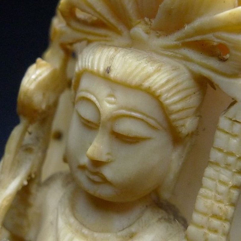 仏像　天然素材　マンモス　象牙調　彫刻 古美術 Yahoo!オークション - 象牙風 マリア像 仏像 極上彫刻 マンモス