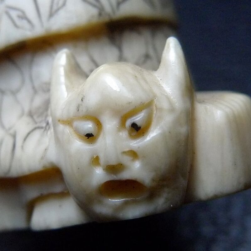 △玉之?作・本象牙能舞根付26g・提げ物△NE23△ | 象牙屋本舗 こほく堂