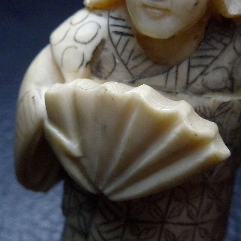 △玉之?作・本象牙能舞根付26g・提げ物△NE23△ | 象牙屋本舗 こほく堂