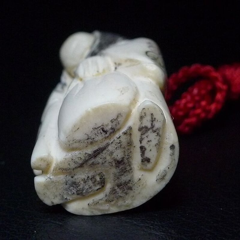 △本象牙顔変からくり根付24g・提げ物/置物△NE71△ | 象牙屋