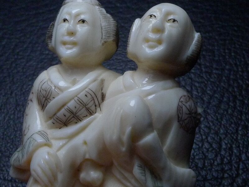 △在銘品・本象牙春画根付21g・提げ物△NE44△ | 象牙屋本舗 こほく堂