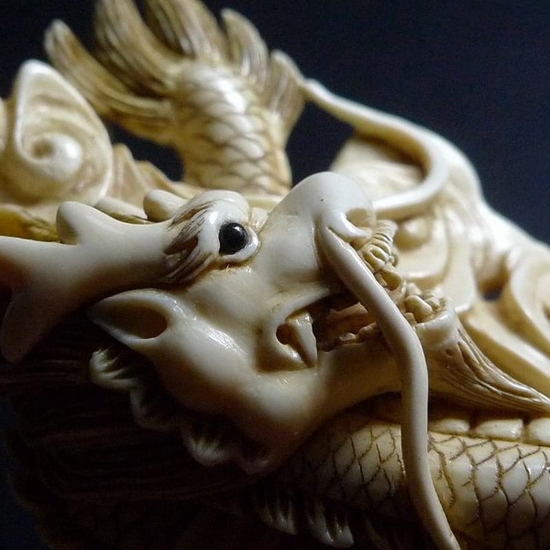 象牙調　根付　竜　龍　ドラゴン　骨董品　アンティーク　レトロ Amazon.co.jp: 浄化用 灰皿 ガラス クリスタルガラス おしゃれ