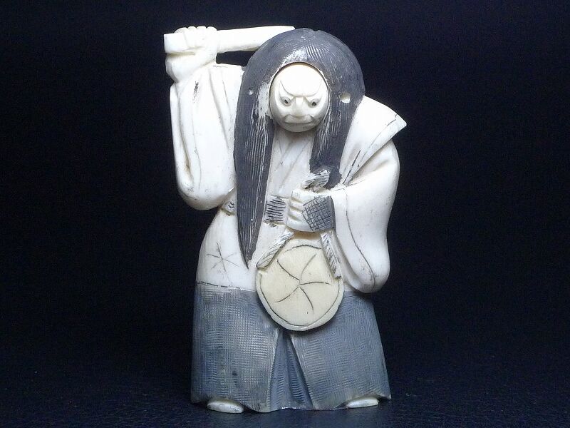 △本象牙顔変からくり根付29g・提げ物/置物△NE72△ | 象牙屋本舗 本