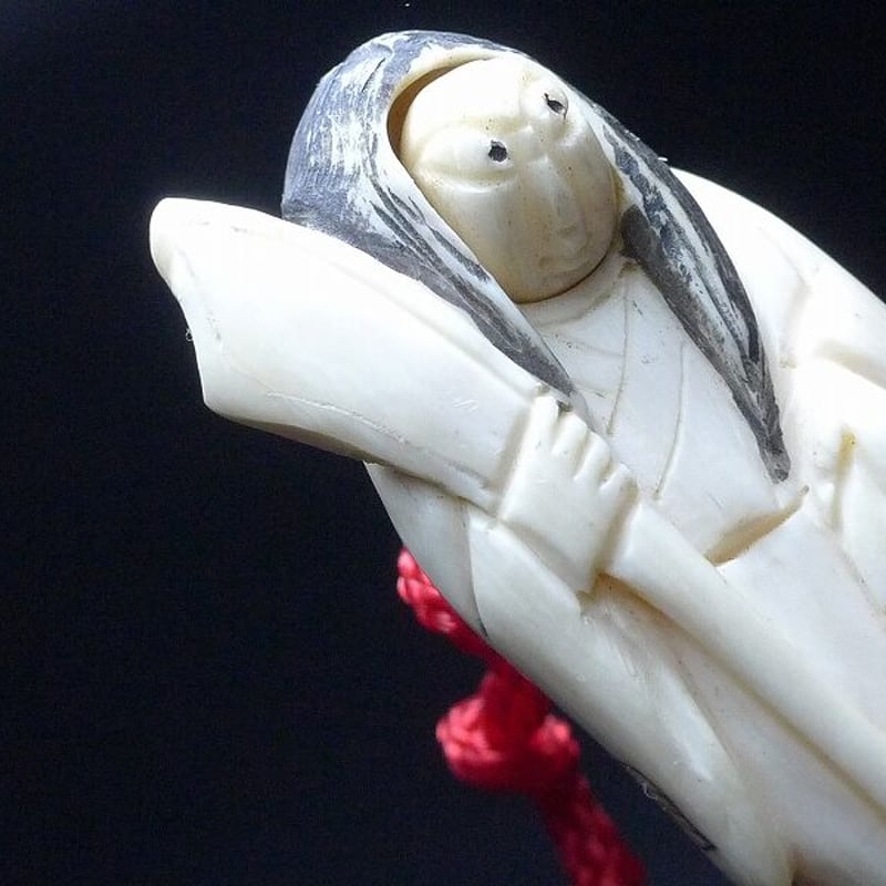 △本象牙顔変からくり根付24g・提げ物/置物△NE71△ | 象牙屋