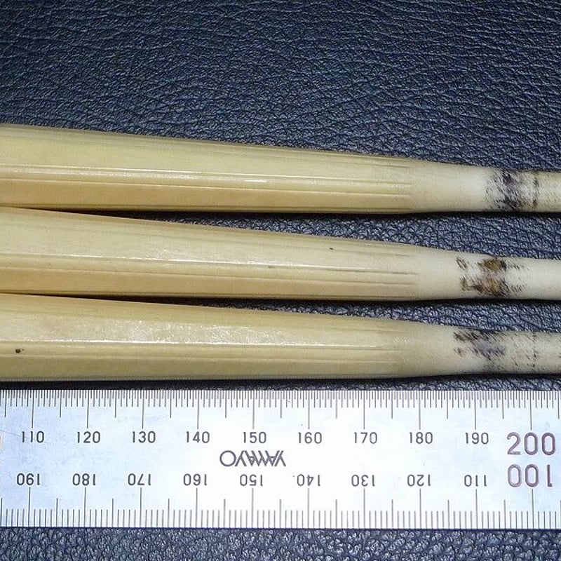 △三味線道具/本象牙材六角面取糸巻69g/糸締め3本セット材料△NE99
