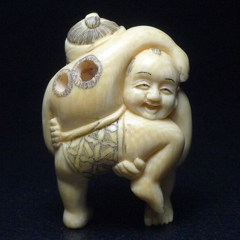 希少品　象牙調　根付　一二干支　揃え【広之】　DN-B0097 希少品 象牙調 根付 一二干支 揃え【広之】 DN-B0097