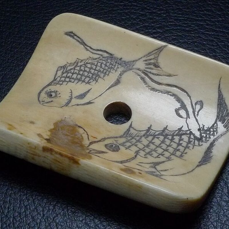 △一正作・本象牙鯛彫根付33g・提げ物△NE39△ | 象牙屋本舗 こ