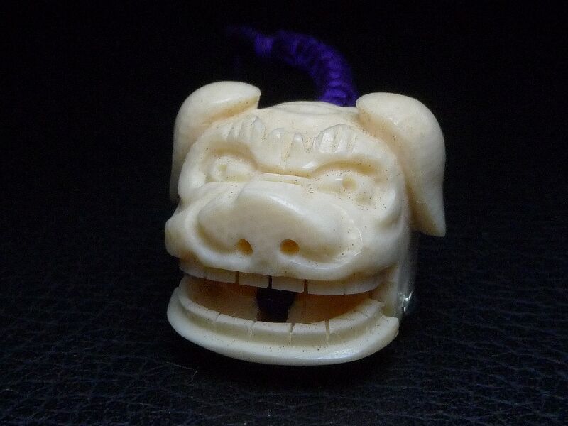 △本象牙獅子舞キーホルダー6g△NE97△ | 象牙屋本舗 こほく堂 本象牙