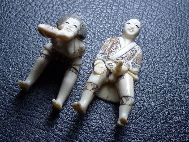 △本象牙春画根付13g・提げ物△NE61△ | 象牙屋本舗 こほく堂 本象牙と