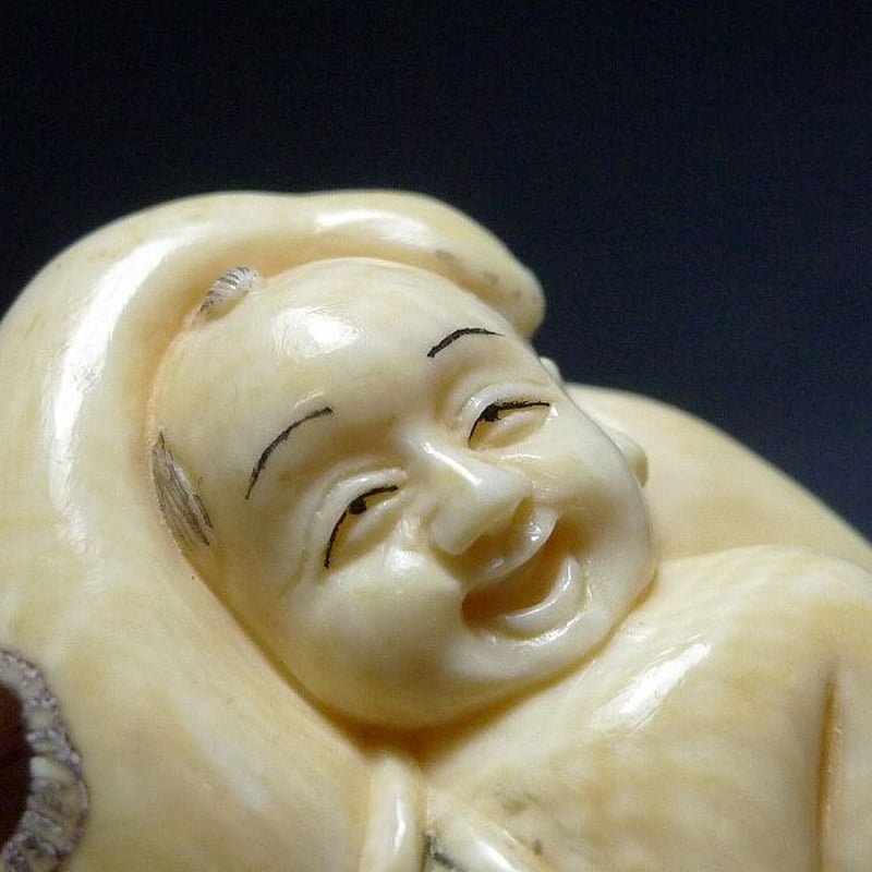 △山口？作・本象牙相撲根付17g・提げ物△NE69△ | 象牙屋本舗 こほく