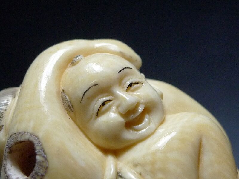 △山口？作・本象牙相撲根付17g・提げ物△NE69△ | 象牙屋本舗 こほく
