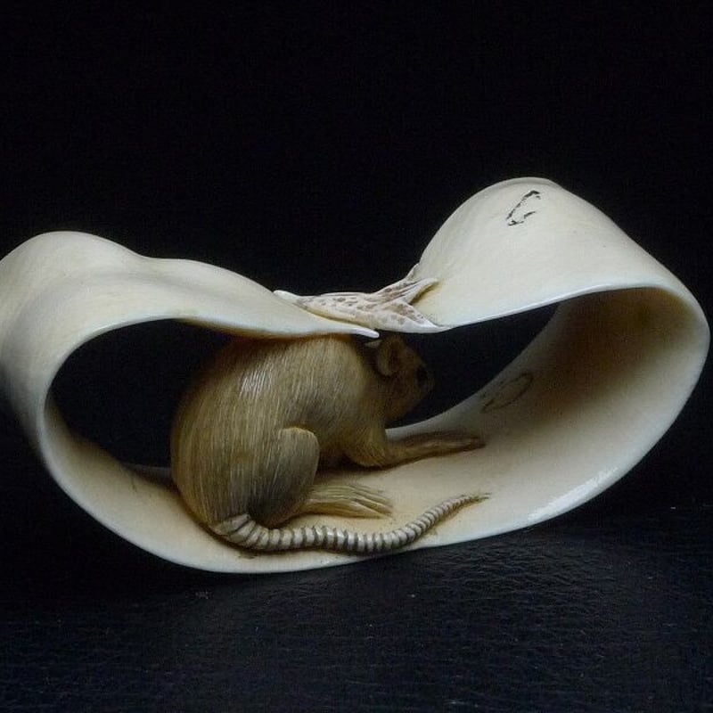 根付48動物骨董品