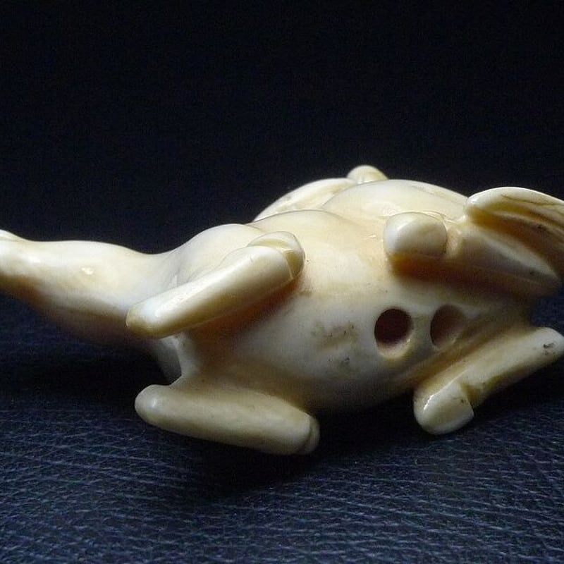 △本象牙馬と亀根付23g・提げ物△NE77△ | 象牙屋本舗 こほく堂 本象牙