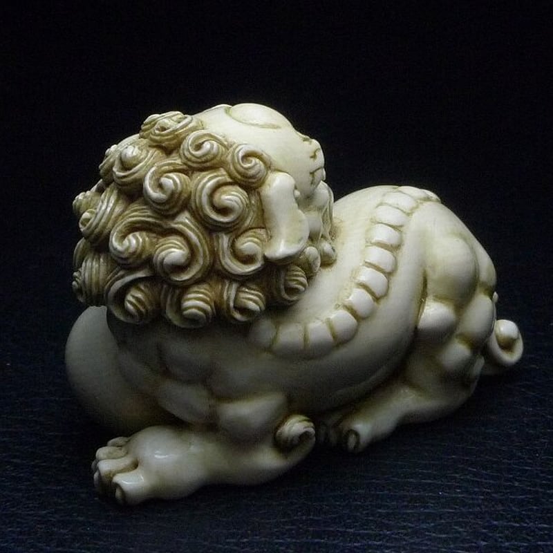 △松山作・本象牙琉球獅子根付22g・提げ物△NE27△ | 象牙屋本舗 こほ