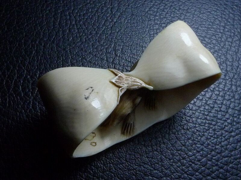 △松山作・本象牙鼠根付8g・提げ物△NE30△ | 象牙屋本舗 本象牙と骨董