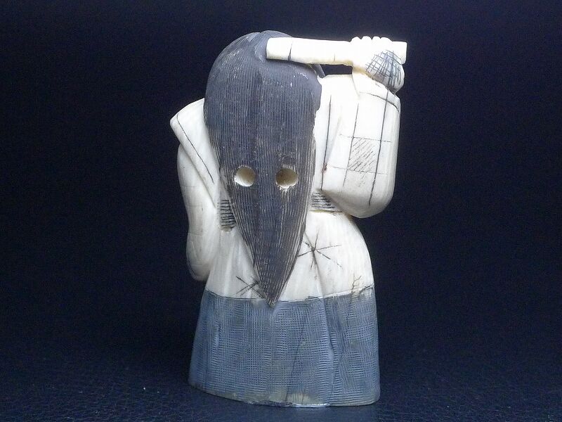 △本象牙顔変からくり根付29g・提げ物/置物△NE72△ | 象牙屋本舗 こほ