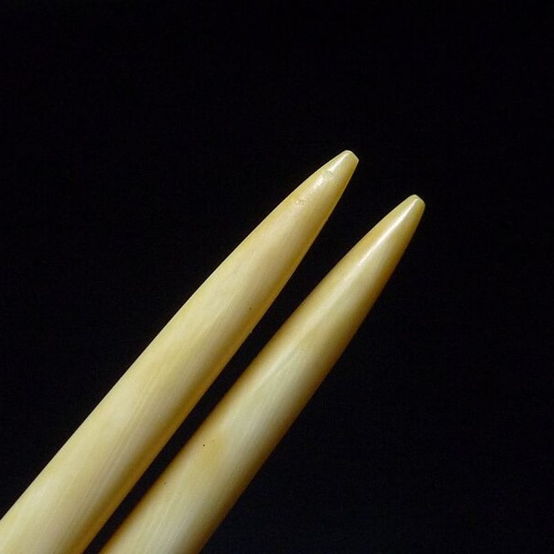 △本象牙材彫刻角箸33g/一膳△NE82△ | 象牙屋本舗 こほく堂 本象牙と