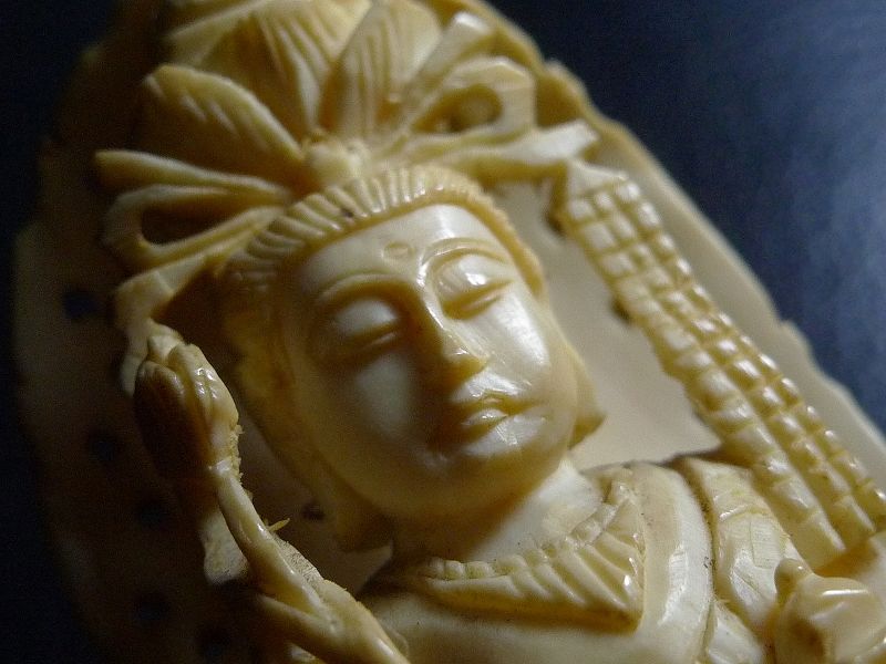 △古良作・本象牙観音菩薩置物・仏像42g△NE15△ | 象牙屋本舗 こほく