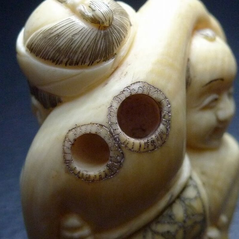△山口？作・本象牙相撲根付17g・提げ物△NE69△ | 象牙屋本舗 こほく