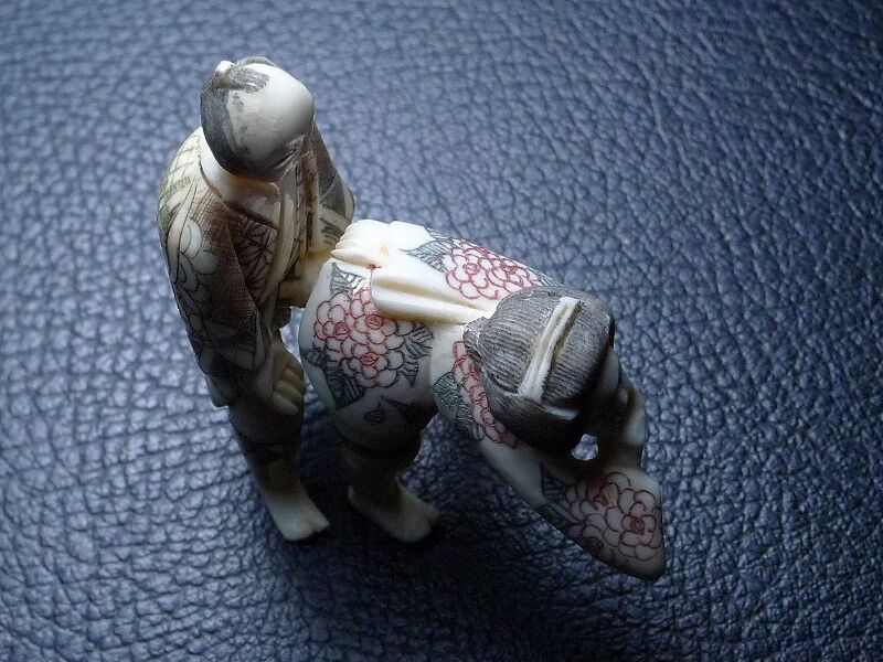 △本象牙春画根付13g・提げ物△NE61△ | 象牙屋本舗 こほく堂 本象牙と