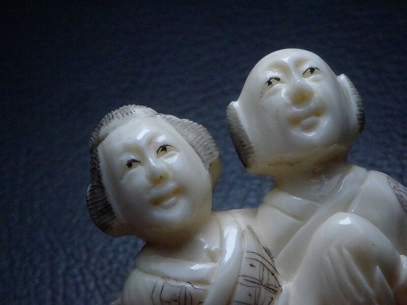△在銘品・本象牙春画根付21g・提げ物△NE44△ | 象牙屋本舗 こほく堂