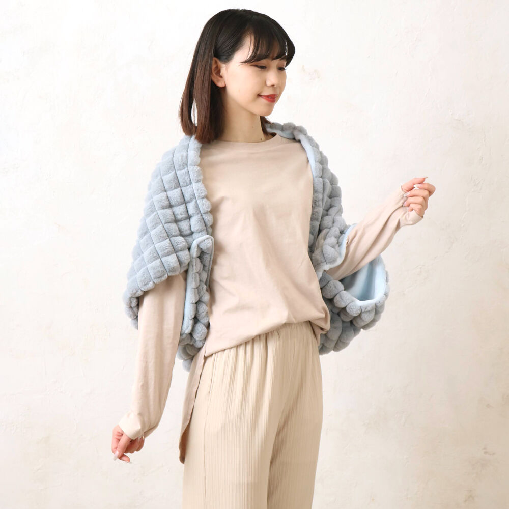 ポコポコファー3wayひざ掛けブランケット | BuonaVita Online Shop