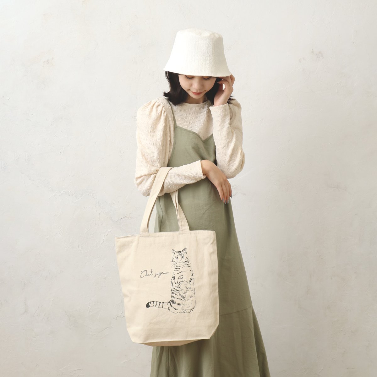 A4楽々収納♪グラフィックトート線画ﾈｺ IV | BuonaVita Online Shop