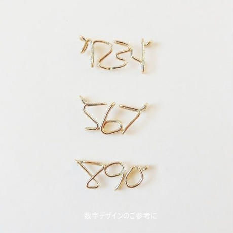数字(ナンバー)ラインブレスレット  [ハンドライティング]