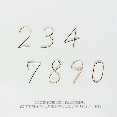 華やぎ数字(ナンバー)2ケタピアス