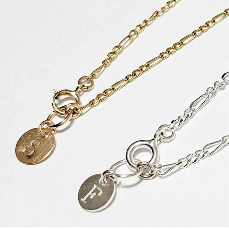 イニシャルペアネックレスセット【ペア】 | ナンバー（数字）と
