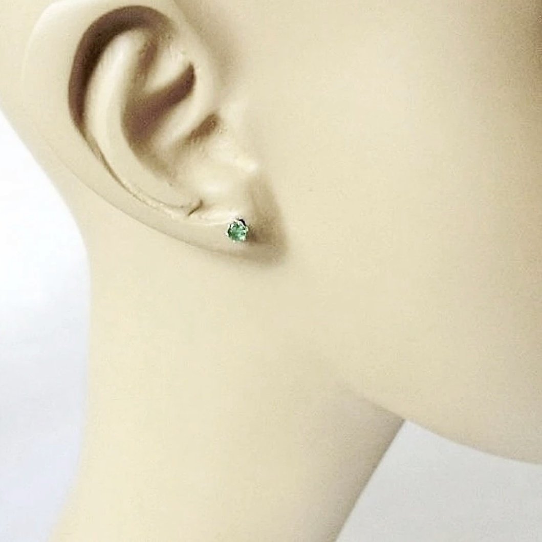 イニシャルピアス シルバー ひとつぶイニシャルと誕生石のスタッドピアス [筆記体][シルバー925