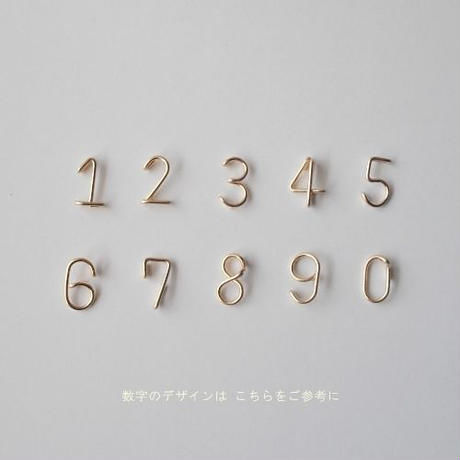 【ご予約品】数字(ナンバー)2ケタサイドブレスレット(10金)