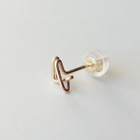 ひとつぶ数字(ナンバー)スタッドピアス 【10金】  (片耳)