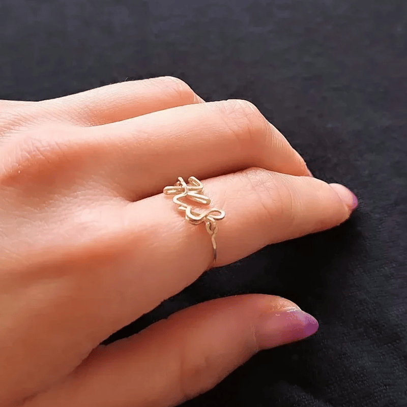 2つのイニシャルリング | ナンバー（数字）とイニシャルのハンドメイド